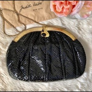Judith Leiber Snakeskin Vintage Handbag Clutch